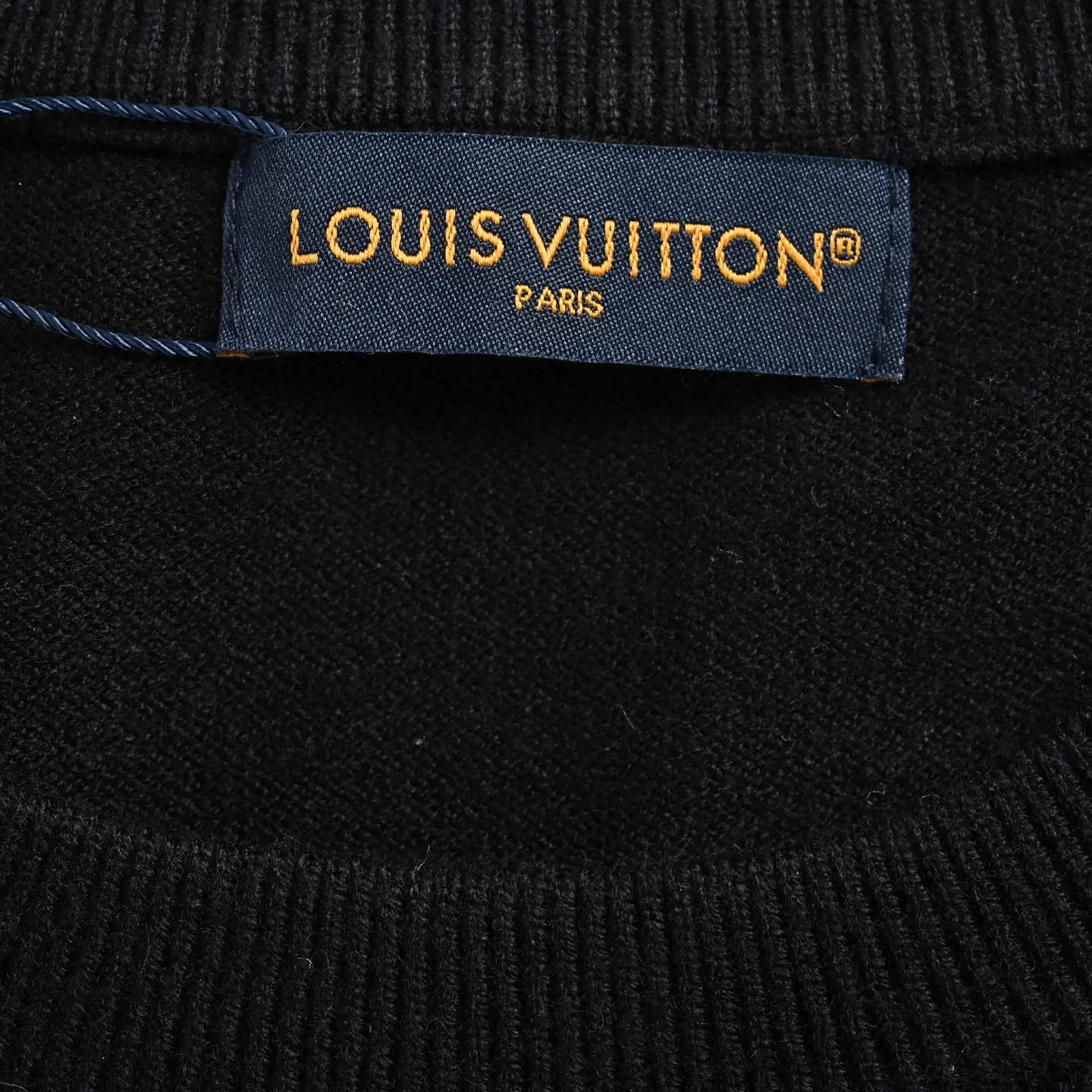 Louis Vuitton/Louis Vuitton Light Blue presbyopic letter jacquard sweater